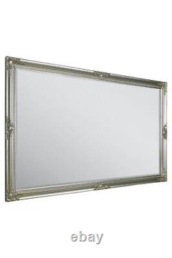 Extra Large Mirror Silver Antique Full Length Wall 5Ft6 X 3Ft6 165.5cm X 105.5cm