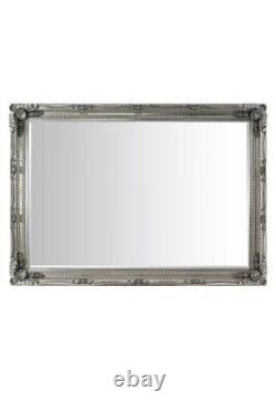 Extra Large Mirror Silver Antique Shabby Full length Chic Wall 208 x 148cm