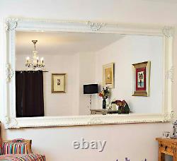 Extra Large Mirror Wall Antique Vintage Full Length White 8ft x 5ft 241x147cm