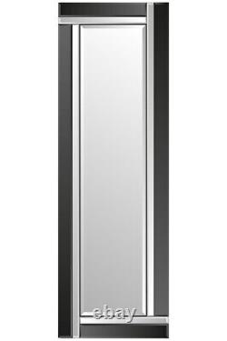 Extra Large Mirror Wall Full Length Silver Black All Glass 3Ft11x1Ft3 120 x 40cm