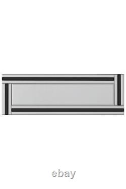 Extra Large Mirror Wall Full Length Silver Black All Glass 3Ft11x1Ft3 120 x 40cm