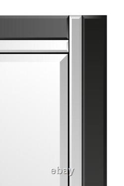 Extra Large Mirror Wall Full Length Silver Black All Glass 3Ft11x1Ft3 120 x 40cm