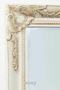 Extra Large Mirror Wall Ivory Antique Vintage Full Length 5Ft7 X 2Ft7 170cmx79cm