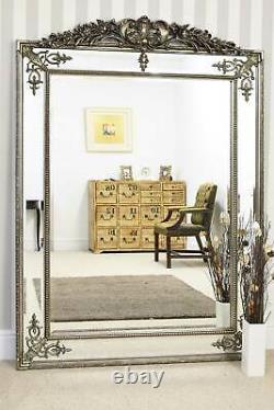 Extra Large Mirror Wall Silver Ornate Vintage Full Length 6Ft4x4Ft6 192 X 134cm