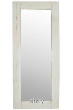 Extra Large Mirror White Solid Wood Full Length Leaner Dress 6Ft10 X 2Ft10