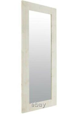 Extra Large Mirror White Solid Wood Full Length Leaner Dress 6Ft10 X 2Ft10