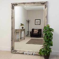 Extra Large Silver Antique Shabby Full length Chic Wall Mirror 154cm X 215cm