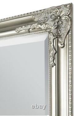 Extra Large Silver Antique Vintage Full Length Mirror 6ft X 2ft4 180cm X 70cm