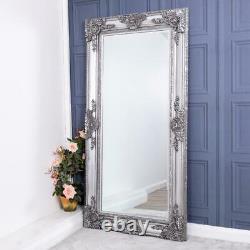 Extra Large Silver Mirror Heavily Ornate Full Length Wall Home 180cm x 90cm