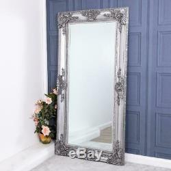 Extra Large Silver Mirror Ornate Heavily Full Length Wall Home 200cm x 100cm