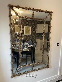 Extra Large Wall Mirror Antique Brass Vintage Look Full Length