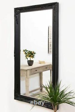 Extra Large Wall Mirror Black Antique Vintage Full Length 5Ft7 X 2Ft7 170 X 79cm
