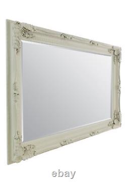 Extra Large Wall Mirror Cream Antique Vintage Full Length 5ft11 x 3ft11 179cm