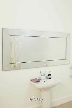 Extra Large Wall Mirror Full Length Silver Bathroom 5Ft9 X 2F9 174cm x 85cm