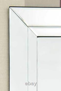 Extra Large Wall Mirror Full Length Silver Frameless 5Ft9 X 2F9 174cm x 85cm