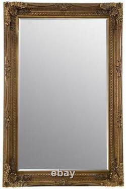 Extra Large Wall Mirror Gold Antique Vintage Full Length 4Ft1x6Ft1 1235x185cm
