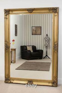 Extra Large Wall Mirror Gold Decorative Antique Full Length 7ftx5ft 213x152cm