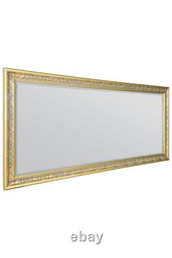 Extra Large Wall Mirror Gold Vintage Full Length Framed 5ft3x2ft5 160cm x 73cm