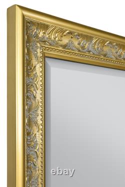 Extra Large Wall Mirror Gold Vintage Full Length Framed 5ft3x2ft5 160cm x 73cm