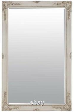Extra Large Wall Mirror Ivory Antique Vintage Full Length 5Ft7x3Ft7 170 X 109cm