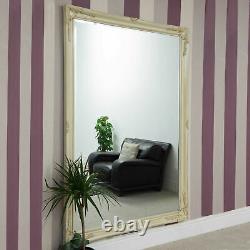 Extra Large Wall Mirror Ivory Antique Vintage Full Length 6Ft7x4Ft7 201 x 140cm
