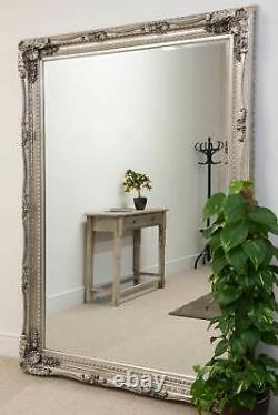 Extra Large Wall Mirror Silver Antique Vintage Full Length 6ft7 x 4ft7 208 x