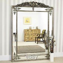 Extra Large Wall Mirror Silver Ornate Vintage Full Length 6Ft4x4Ft6 192 X 134cm