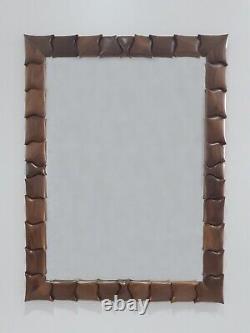 Extra Large Wall Mirror Solid Walnut Wood Framed Full Length 120 x 90cm