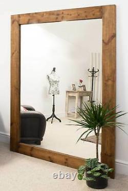 Extra Large Wall Mirror Solid Wood Framed Full Length 6Ft11x4Ft11 211cm X 149cm