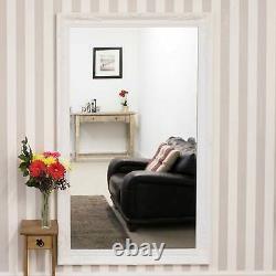 Extra Large Wall Mirror White Antique Vintage Full Length 5Ft7x3Ft7 170 X 109cm