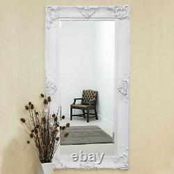 Extra Large Wall Mirror White Decorative Antique Full Length 6ft x 3ft 183x91cm