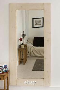 Extra Large Wall Mirror White Solid Wood Framed Full Length 5ft10 x 2ft10