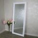 Extra Large White Full Length Wall Floor Mirror Shabby Vintage Chic Bedroom Home