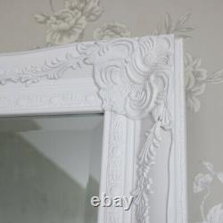 Extra Large white full length wall floor mirror shabby vintage chic bedroom home