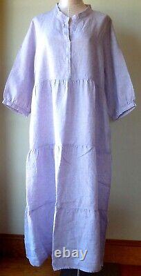 FLAX Designs Linen Gaia Dress M & L NWT Linen Maxi Dress SUNRISE STRIPE