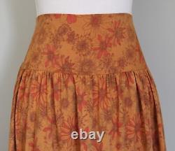 FREE PEOPLE Kerrigan Maxi Tiered Skirt, Size L Large Autumn Floral