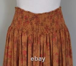 FREE PEOPLE Kerrigan Maxi Tiered Skirt, Size L Large Autumn Floral