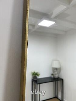 FULL LENGTH VINTAGE GOLD RECTANGLE EXTRA LARGE METAL MIRROR 200x100cm (ww411)