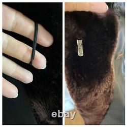Fab Full Length Sheared Beaver Fur Coat Sz L Orig $3000 Leg Of Lamb Sleeve Cuff