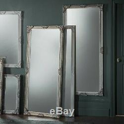 Fiennes Large SILVER Vintage Full Length leaner Floor Wall Mirror 160cm x 70cm