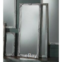 Fiennes Large Stone Grey Vintage Full Length leaner Floor Wall Mirror 160 x 70cm