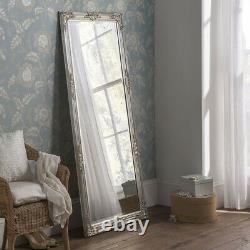 Florence Full Length Silver Ornate Leaner Wall Hanging Mirror 163cm x 72cm