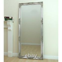 Florence Large Full Length Silver Leaf Chic Leaner Wall Floor Mirror 163 x 72cm