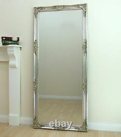 Florence Large Full Length Silver Leaf Chic Leaner Wall Floor Mirror 64 x 28