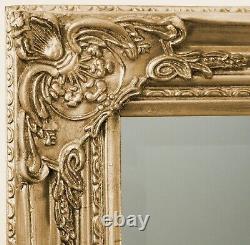 Florence Large Gold Leaf Ornate Leaner Full Length floor Wall Mirror 162cm x72cm