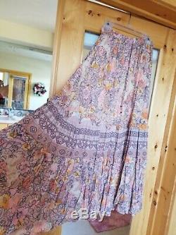 Free People Spell and The Gypsy Rose/Tyrie Tiered Floral Skirt NWT L