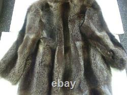 Full Length Canadian Raccoon Fur Coat With Hood, Large Sized, Used Nice Cond