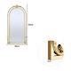 Full Length Extra Large Mirror Antique Gold Arch Vintage Chic Leaner Wallmirror