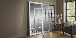 Full Length Grey Window Mirror Large Leaner or Wall Mirror 180cm x 90cm