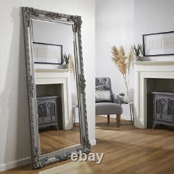 Full Length Large Mirror Grand Louis Leaner Wall Mirror Grey Mirror 180cm x 90cm